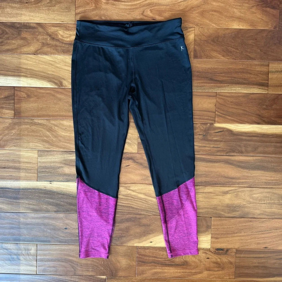 Danskin Now Black and Pink Leggings size Large - Picture 1 of 4